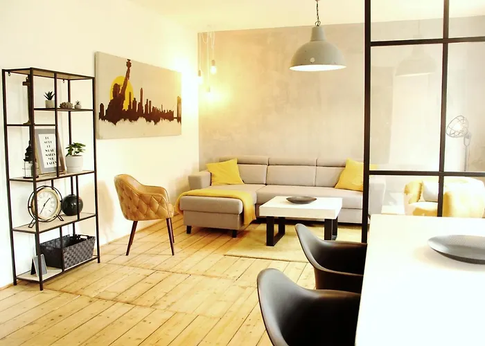 Apartmán Zentrales Newyork-designapartment Mit 2 Betten Nahe Messe L Flughafen *